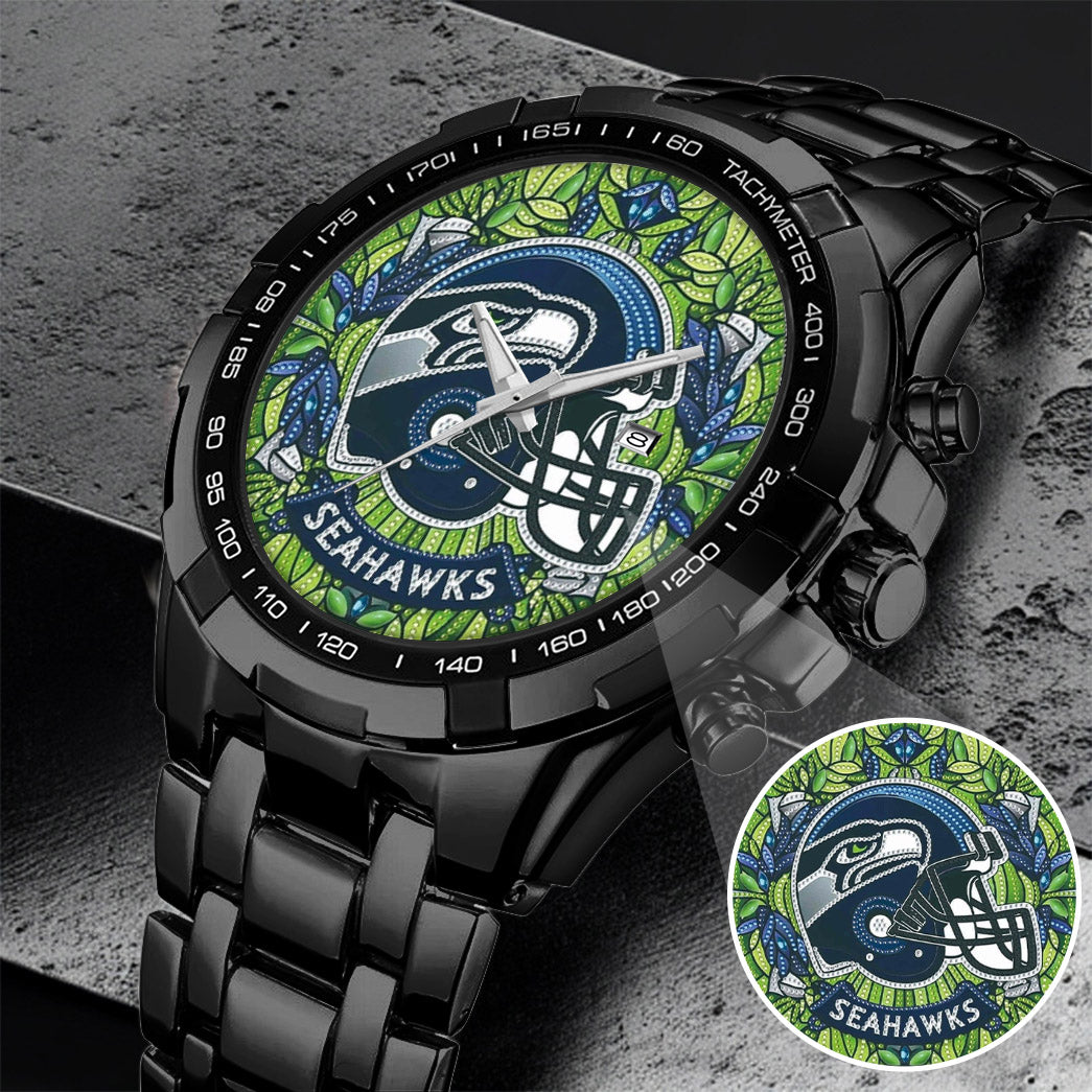 Seattle Seahawks Art Stainless Steel Watch