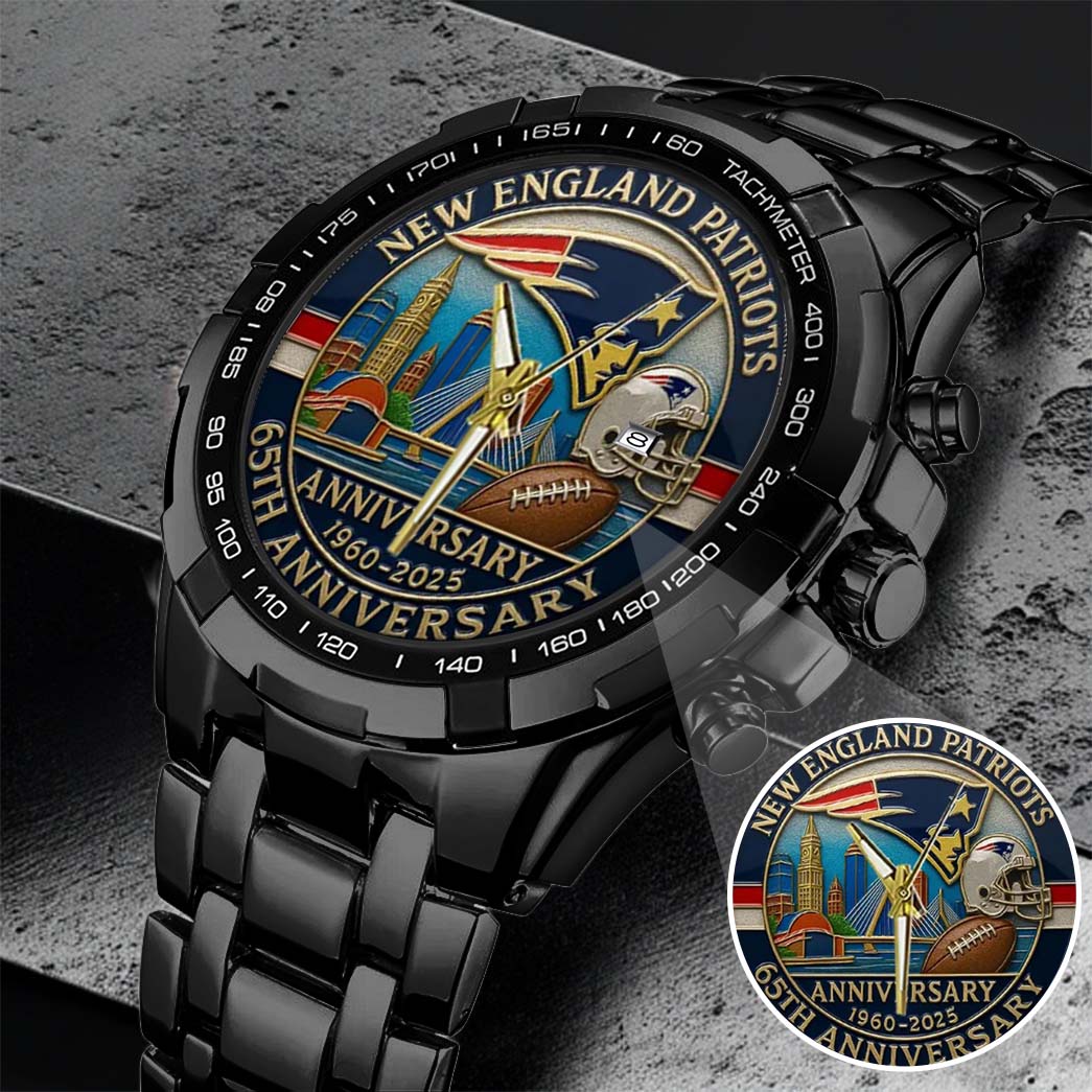 New England Patriots Champions Stainless Steel Watch
