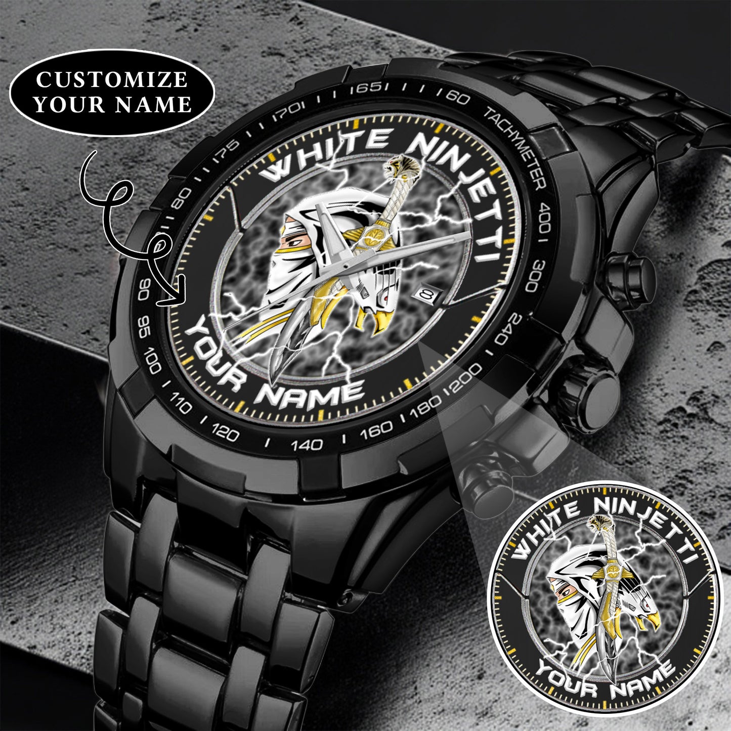 Power Rangers White Ninjetti Personalized Watch