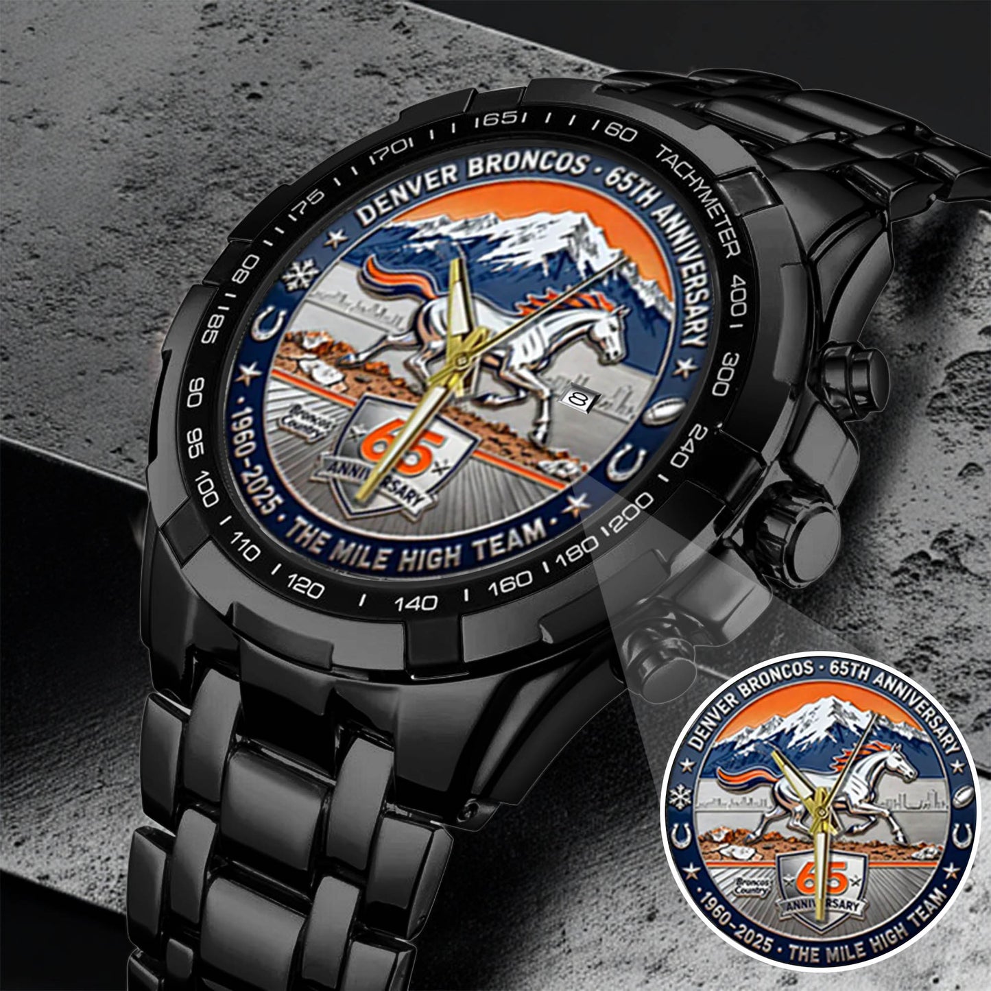 Denver Broncos The 65th Anniversary Custom Watch