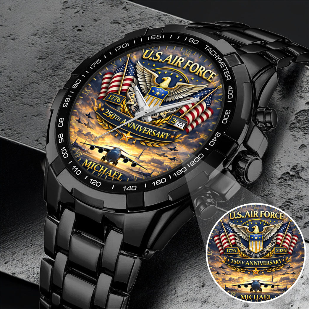 USA 250th Anniversary U.S. Air Force - Custom Name Watch