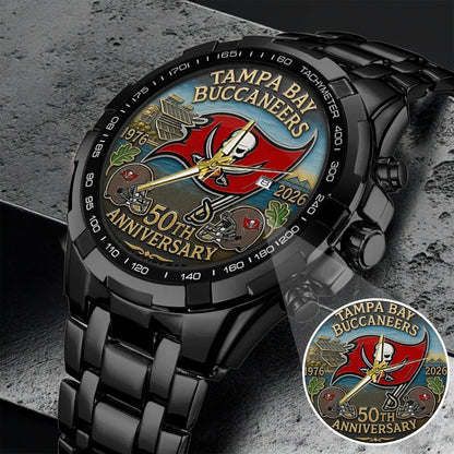 Tampa Bay Buccaneers 50th Anniversary 2026 Stainless Steel Watch
