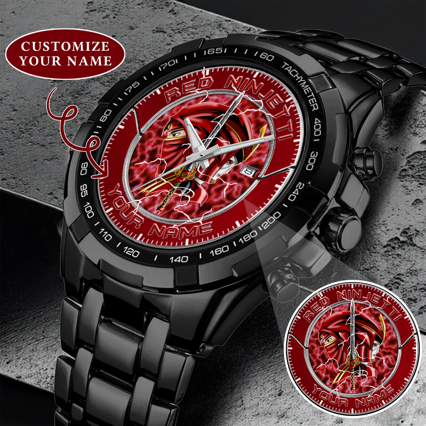 Power Rangers Red Ninjetti Personalized Watch