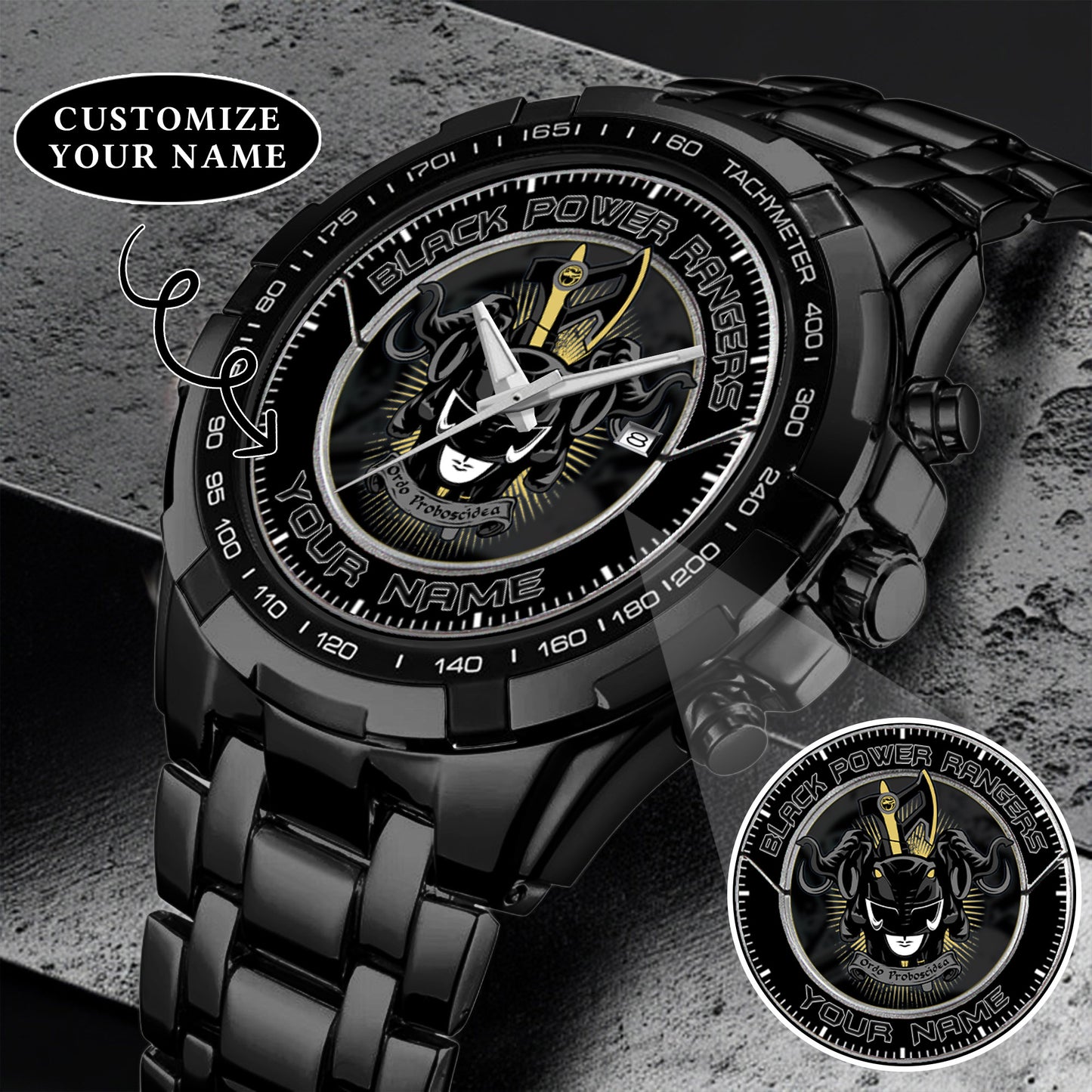 Mighty Morphin Power Rangers Mastodon Custom Name Watch