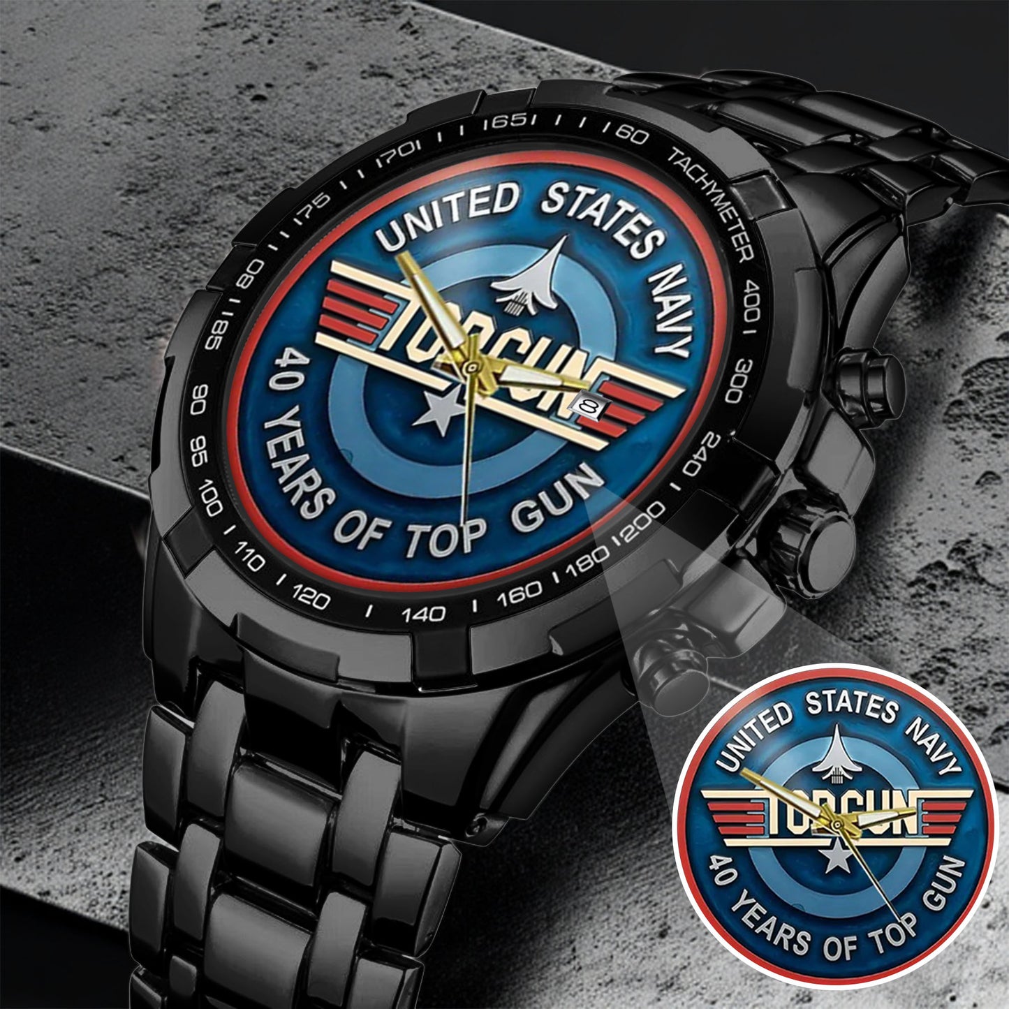 Top Gun Stainless Steel Watch