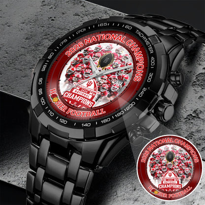 Hoosier Football Custom Stainless Steel Watch