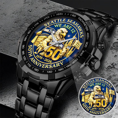 Seattle Seahawks 50th Anniversary Go Hawks 1976-2026 Watch