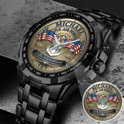 USA 250th Anniversary U.S. Air Force - Custom Name Watch