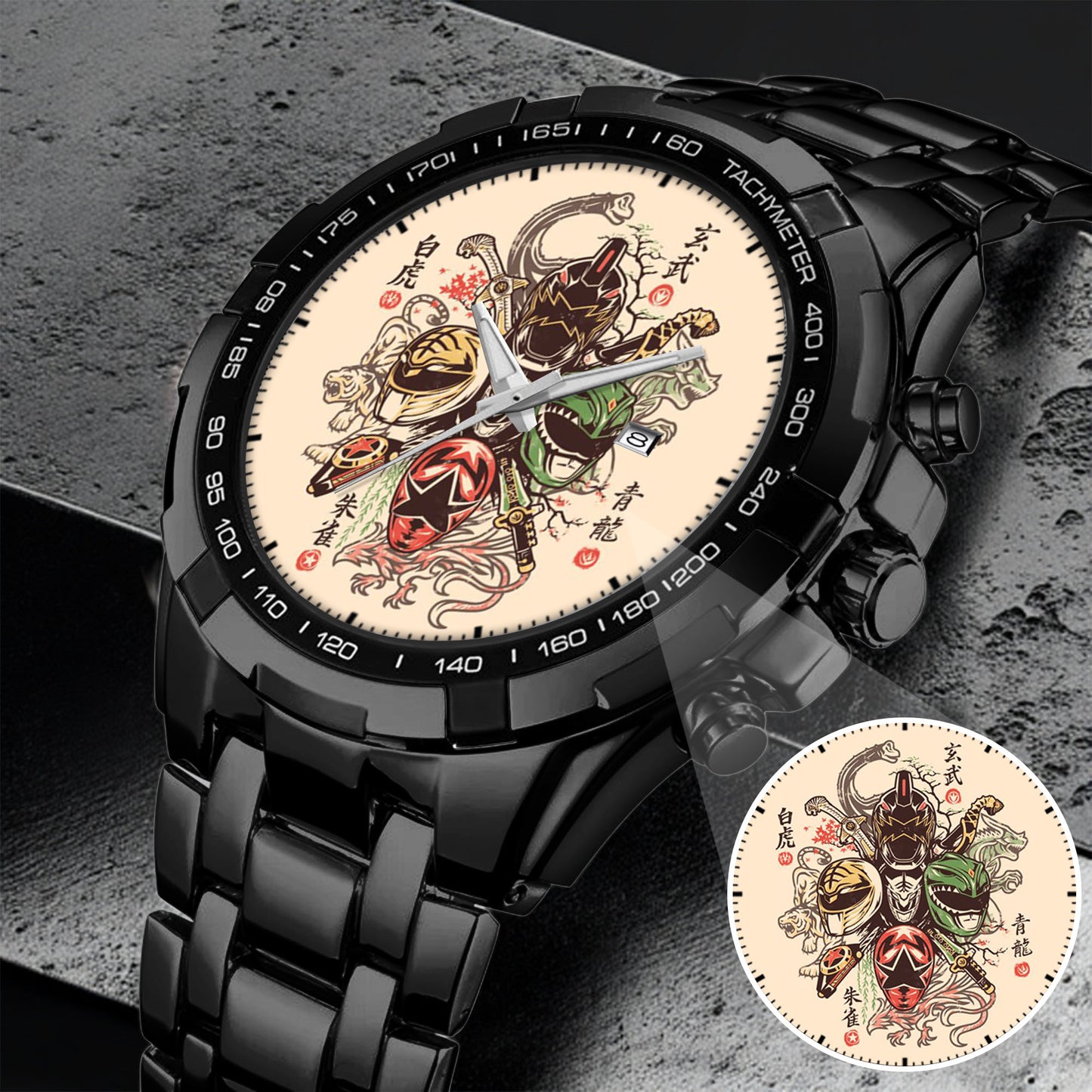 Power Rangers Tommy Oliver All Rangers Merories Japanese Art Style Watch