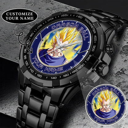 Anime Dragon Ball Vegeta Custom Name Watch