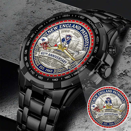 New England Patriots Champions Stainless Steel Watch