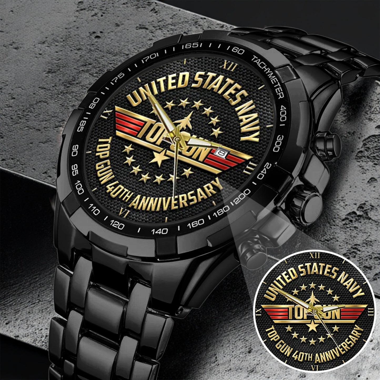 Top Gun 40th Anniversary Stainless Steel Watch