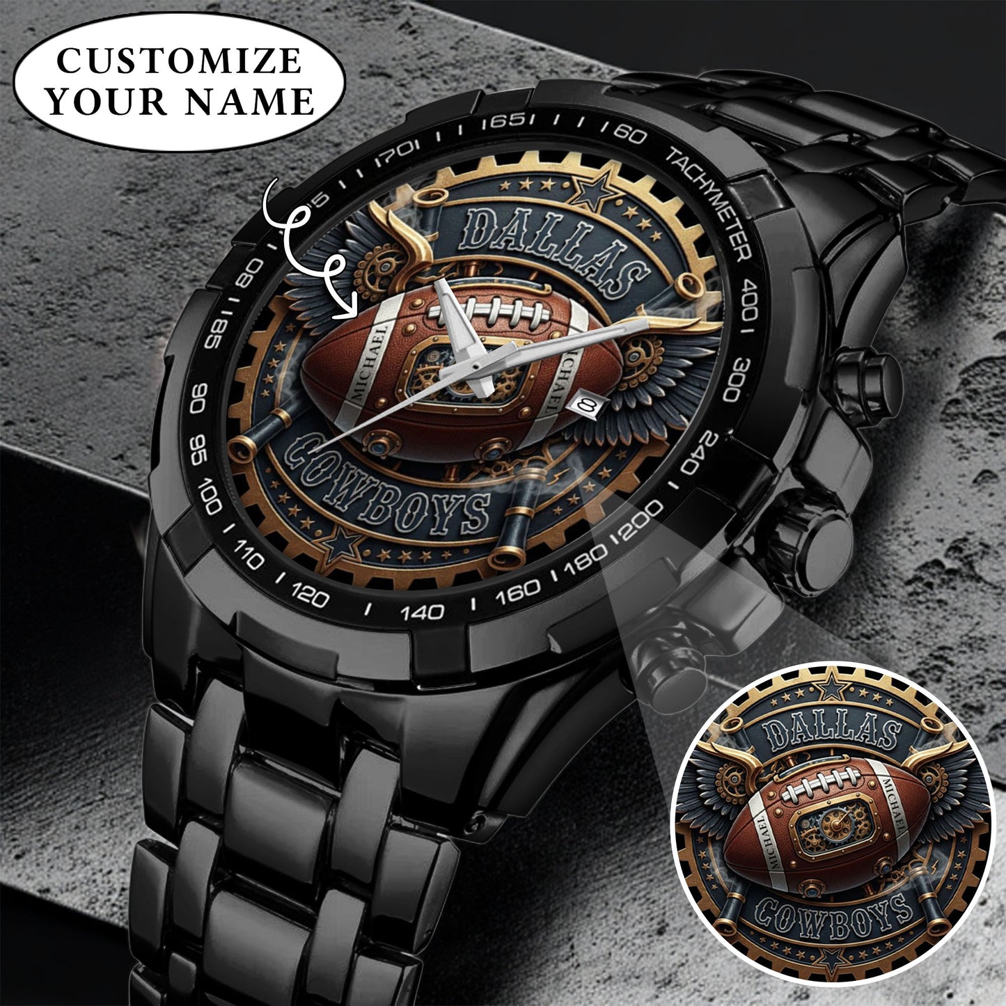 Custom Football Team Watch – Personalized Name Gridiron Edition