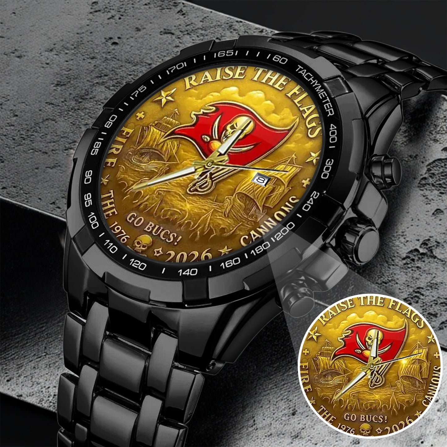 Tampa Bay Buccaneers 50th Anniversary Stainless Steel Watch