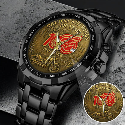 Detroit Red Wings 100th Anniversary 2026 Stainless Steel Watch
