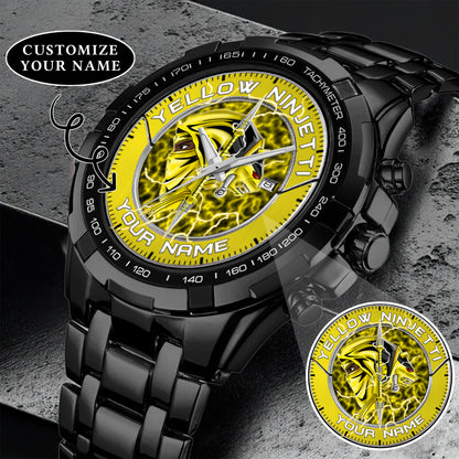 Power Rangers Yellow Ninjetti Personalized Watch