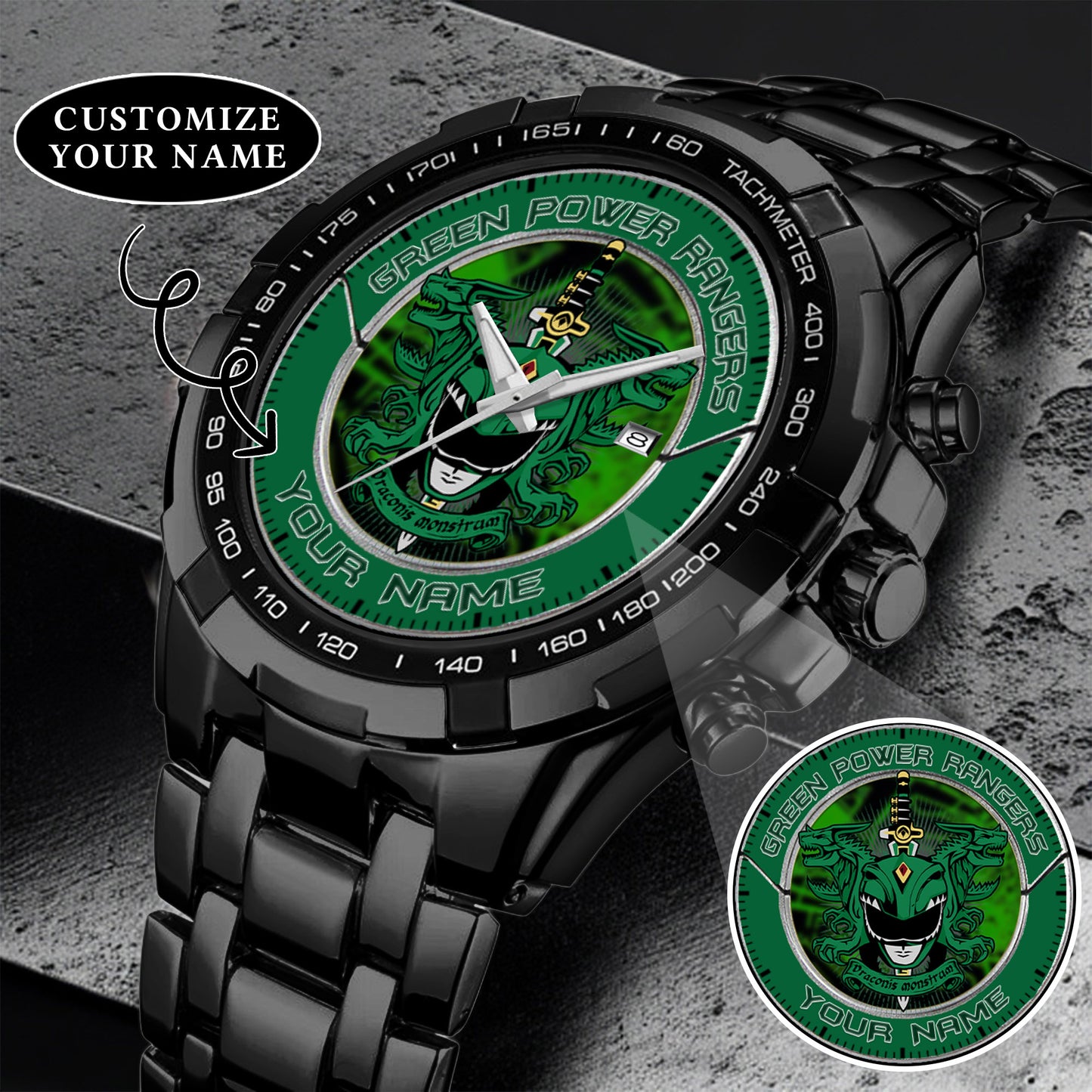 Mighty Morphin Power Rangers Dragonzord Custom Name Watch