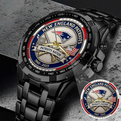 New England Patriots Champions Stainless Steel Watch