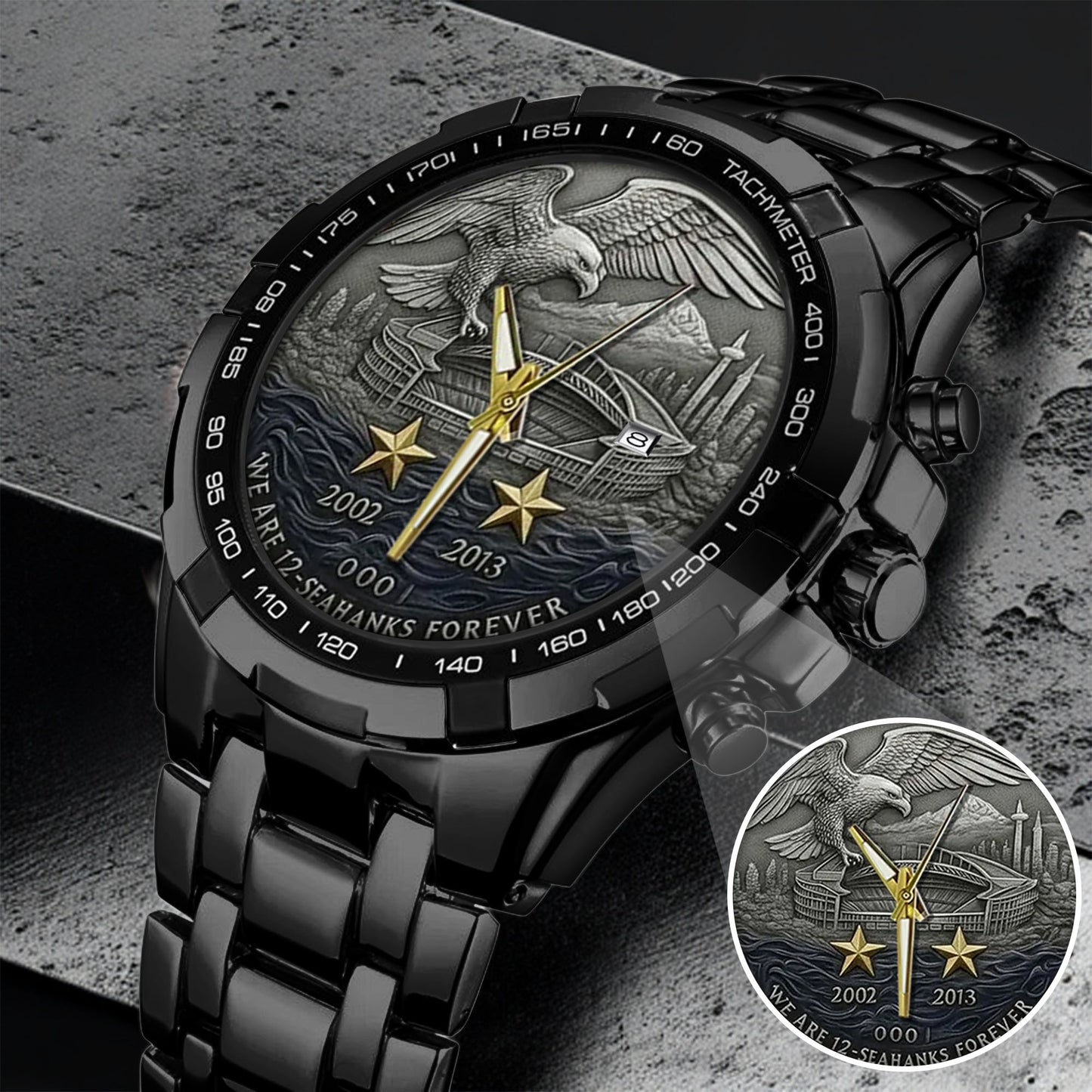 Seattle Seahawks 50th Anniversary 2026 Stainless Steel Watch