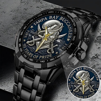 Tampa Bay Buccaneers 50th Anniversary Stainless Steel Watch