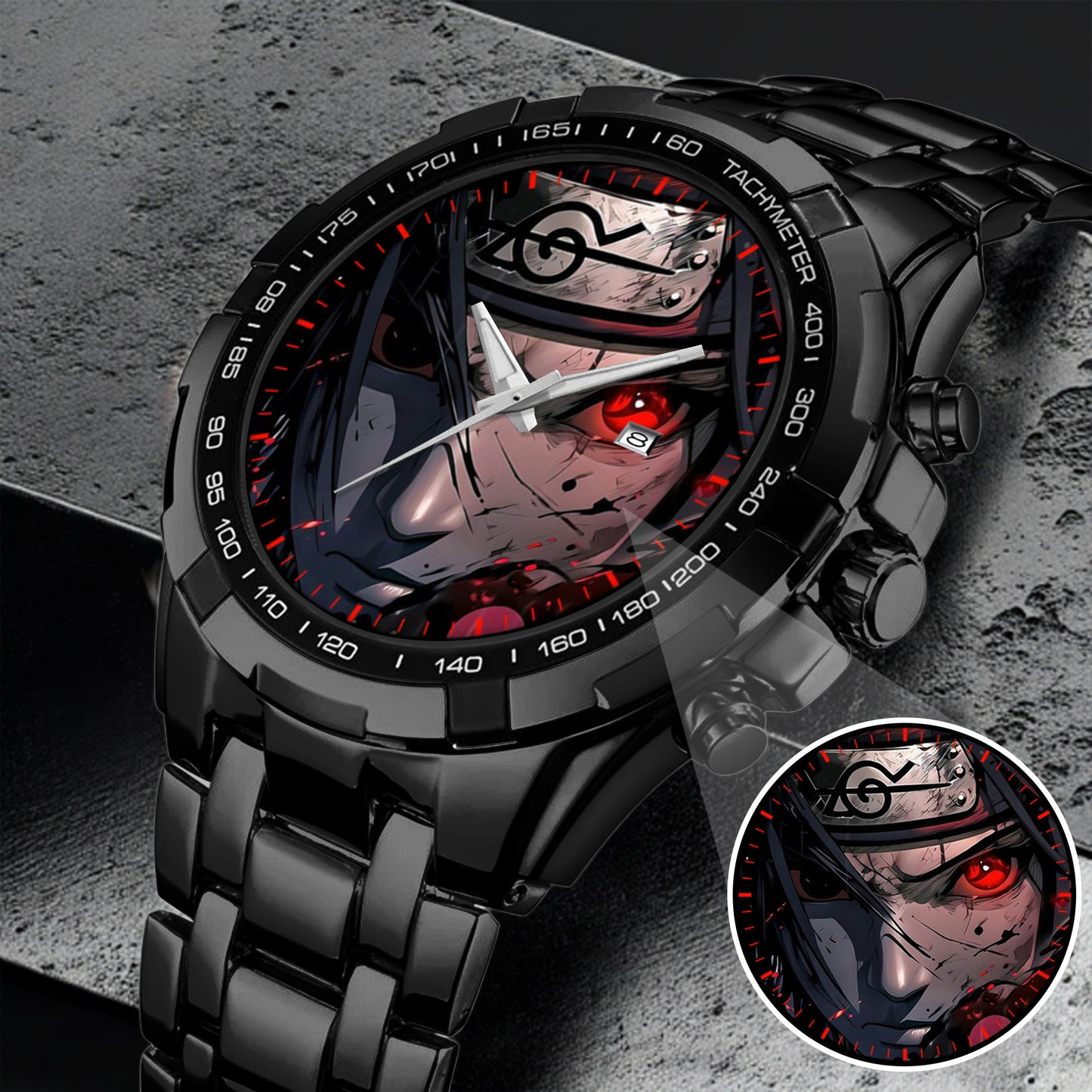 Anime Akatsuki Itachi Uchiha Mangekyou Sharingan Art Watch