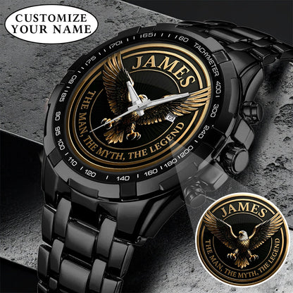 Personalized Eagle The Man The Myth The Legend Watch