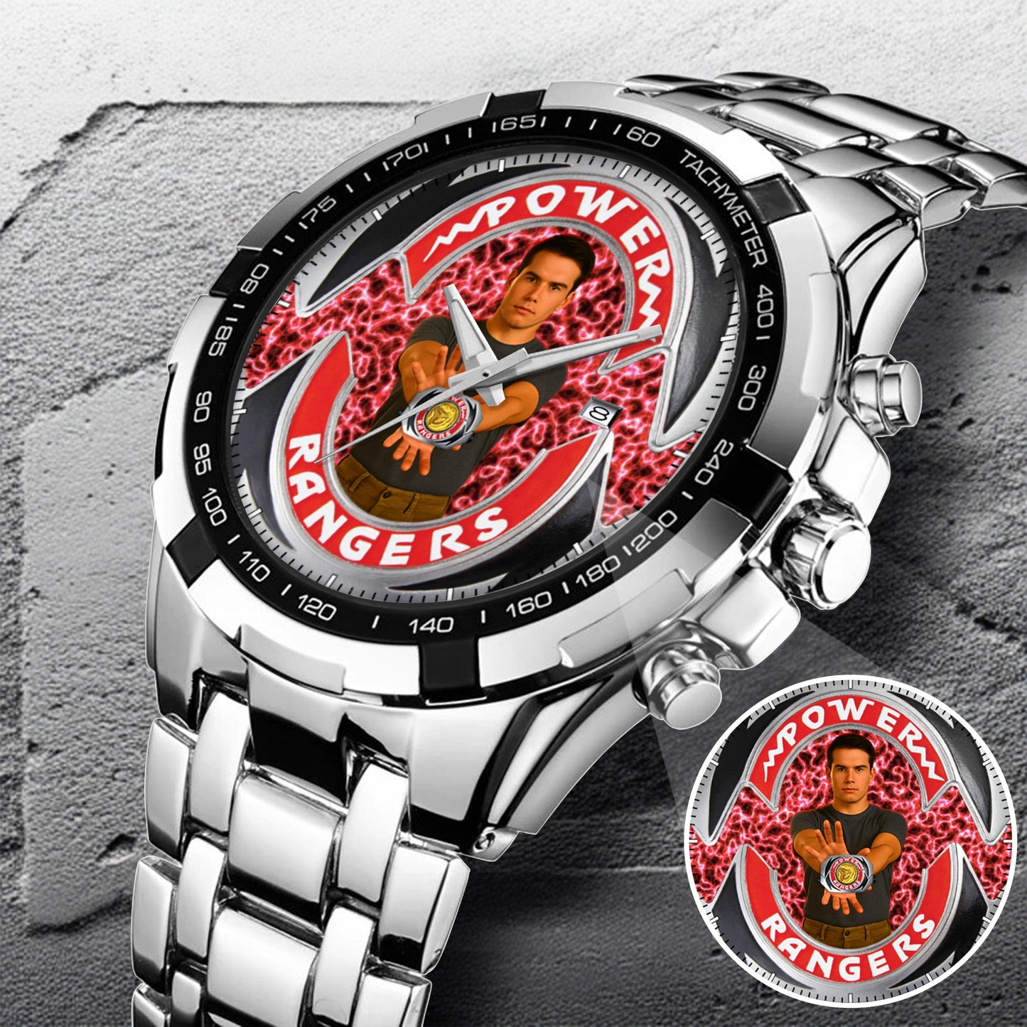 Mighty Morphin Power Rangers Custom Photo Watch