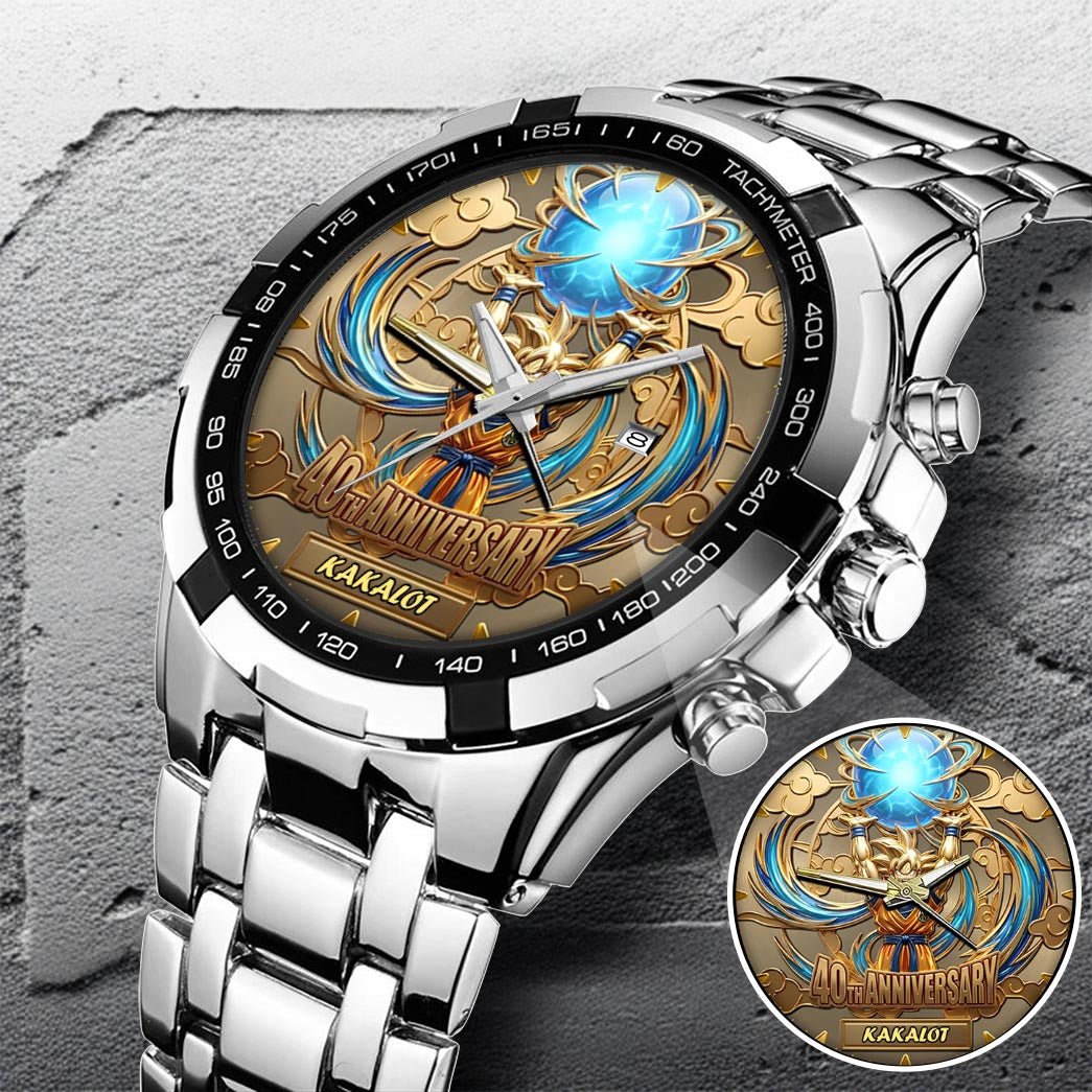 Personalized Spirit Bomb 40th Anniversary Watch – Custom Name For Milestone Celebration