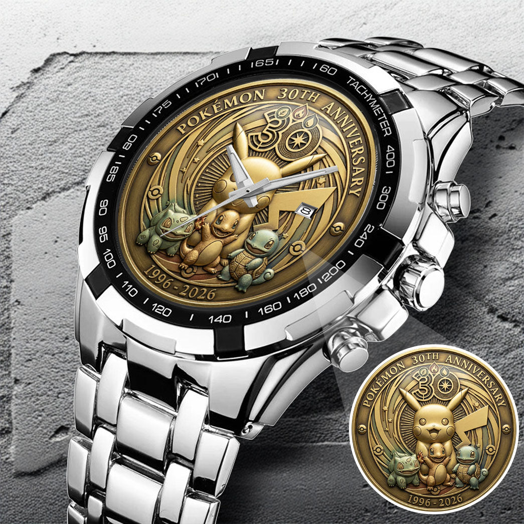 Pokemon 30th Anniversary Steel Stainless Watch