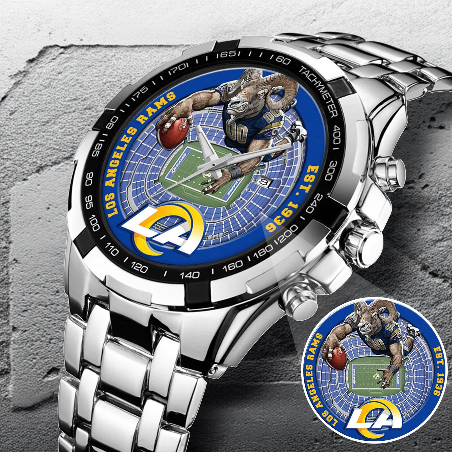 Los Angeles Rams Stainless Steel Watch