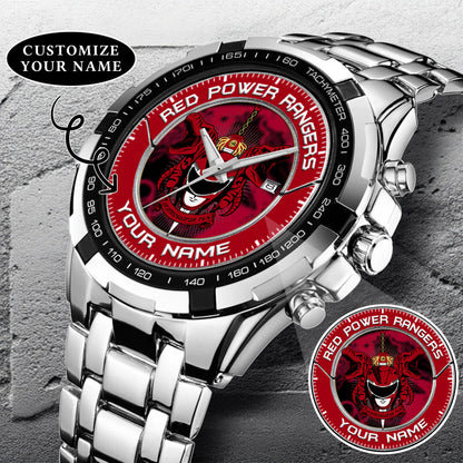Mighty Morphin Power Rangers Tyrannosaurus Custom Name Watch