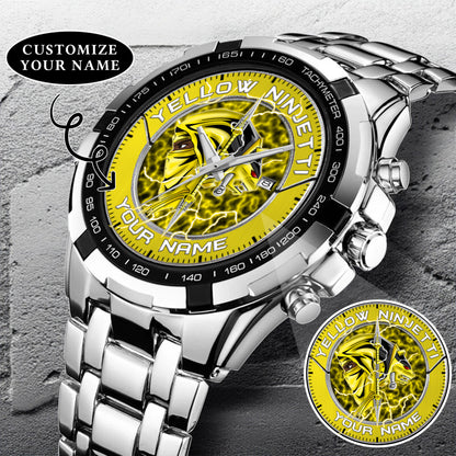 Power Rangers Yellow Ninjetti Personalized Watch