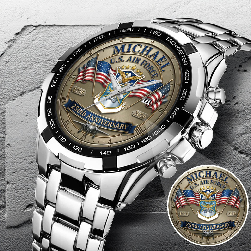 USA 250th Anniversary U.S. Air Force - Custom Name Watch