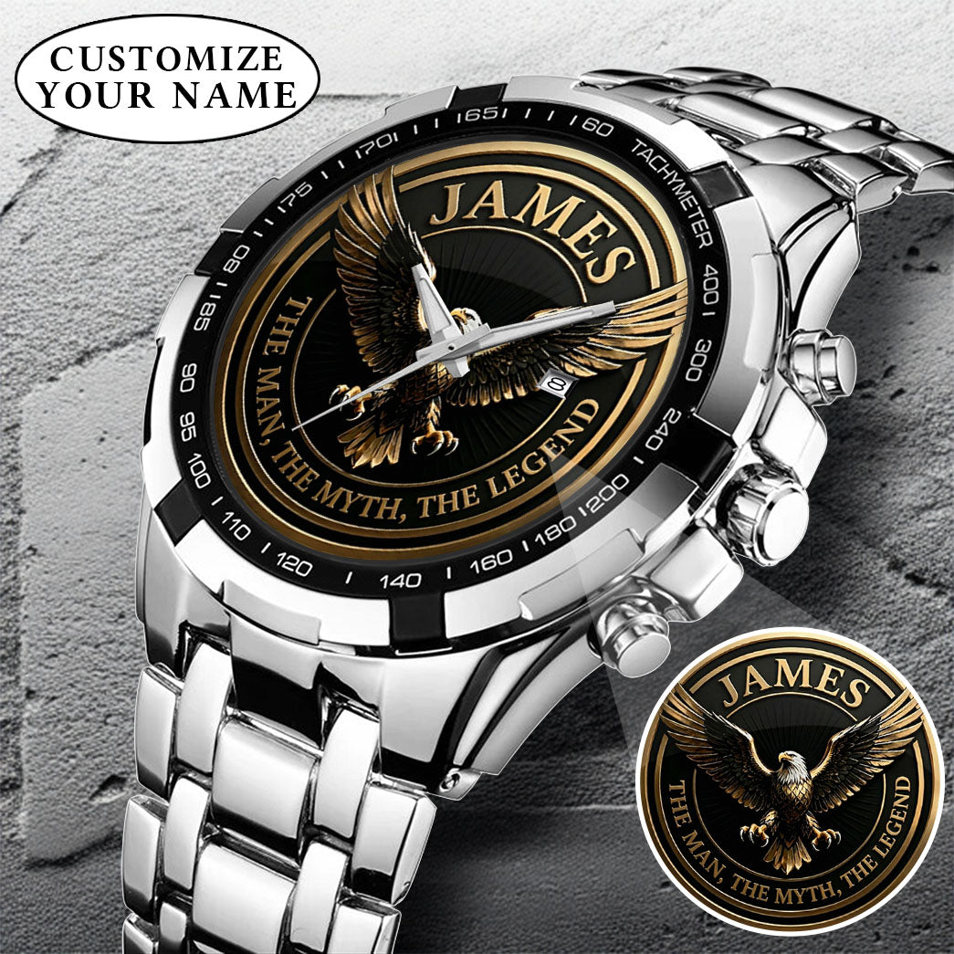 Personalized Eagle The Man The Myth The Legend Watch