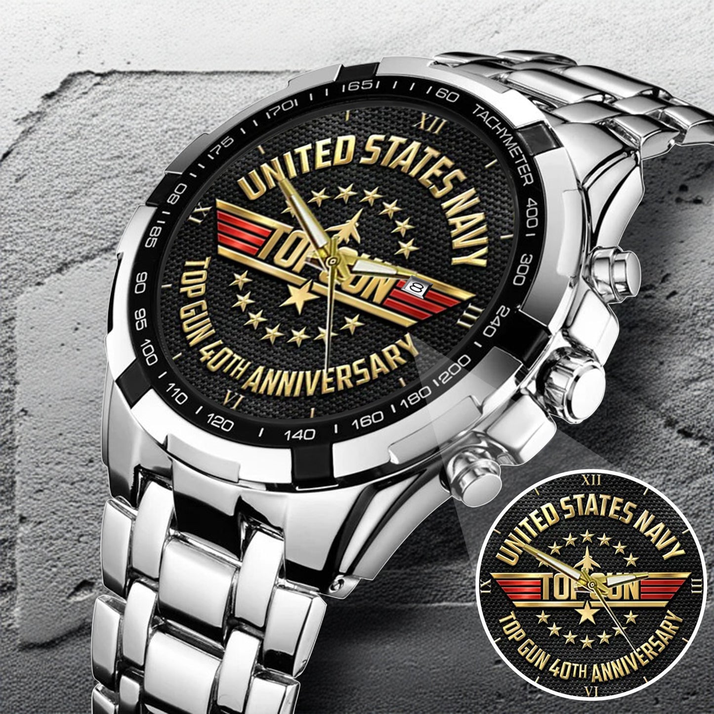 Top Gun 40th Anniversary Stainless Steel Watch
