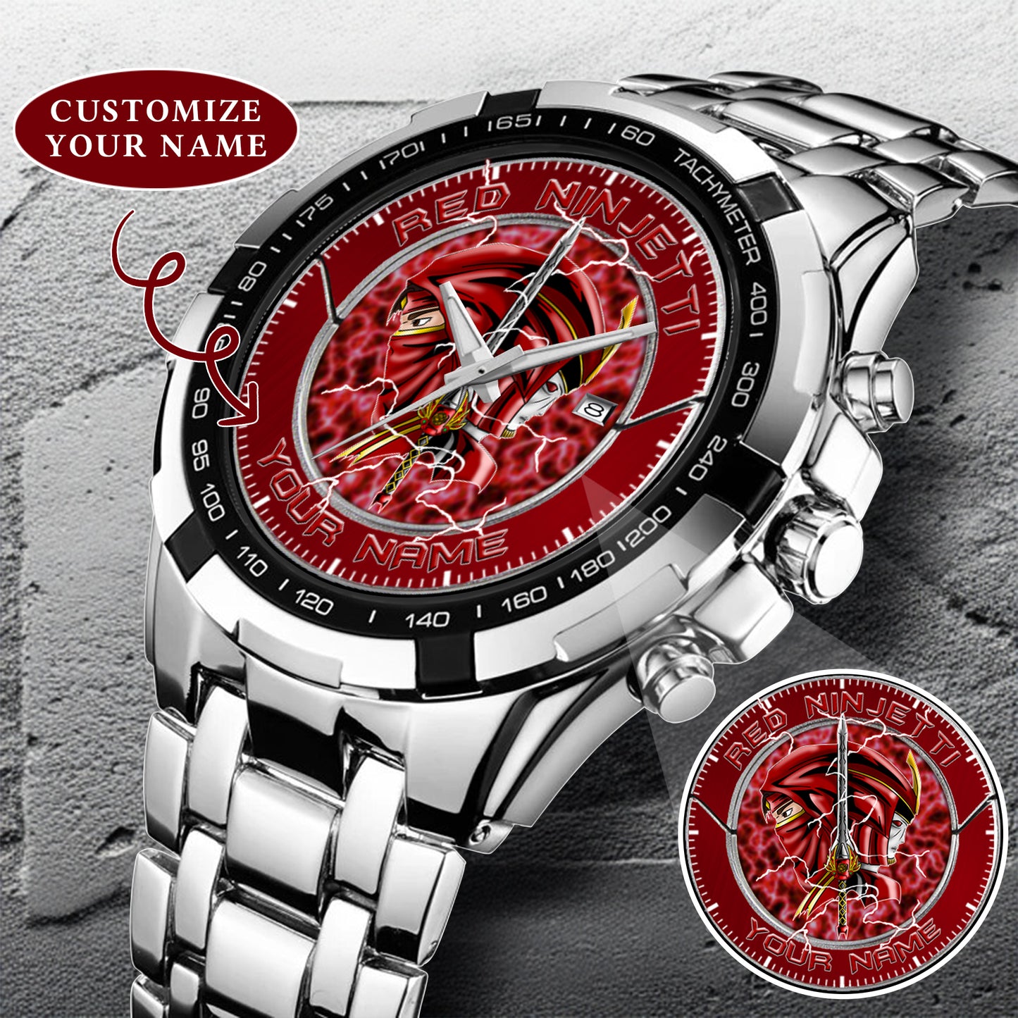 Power Rangers Red Ninjetti Personalized Watch