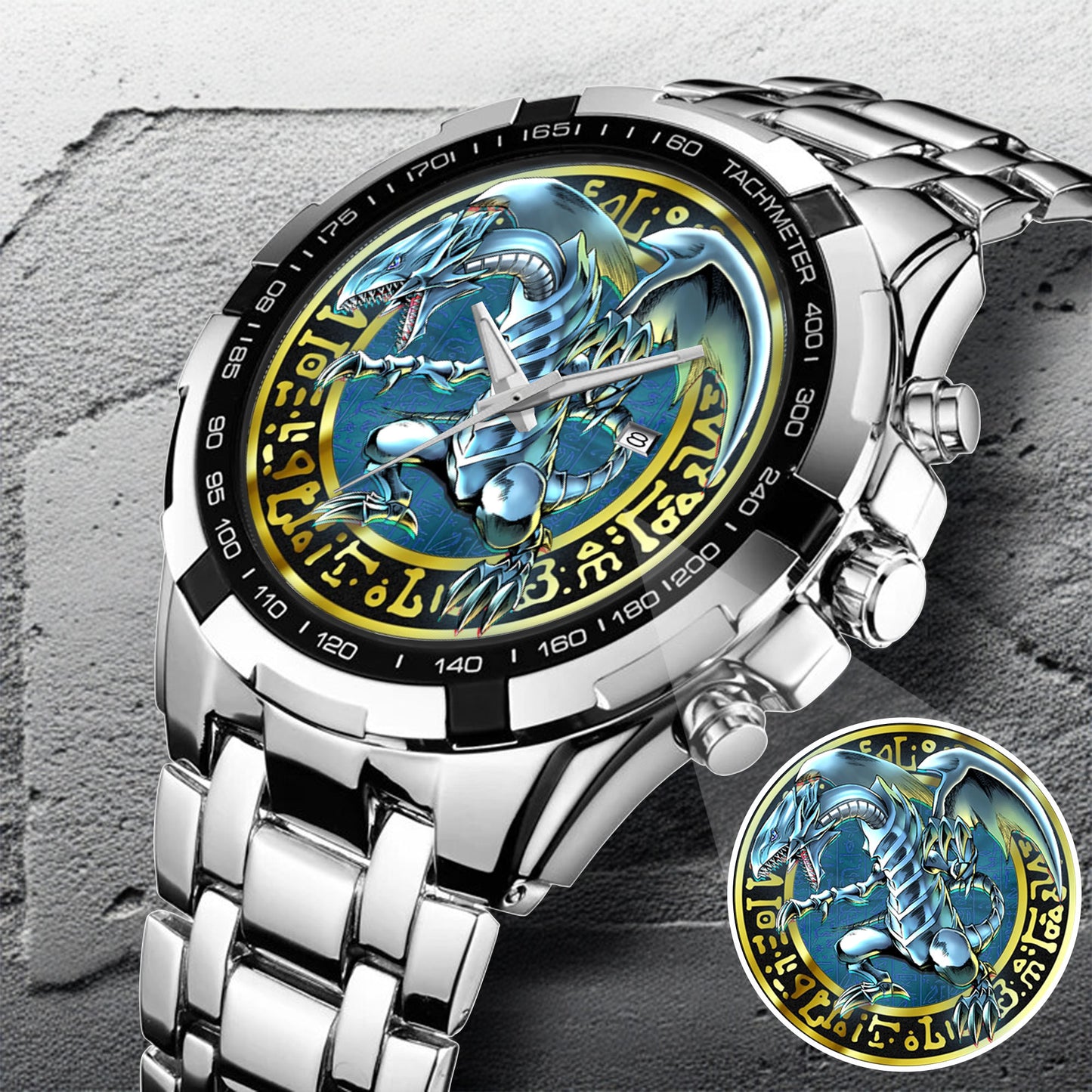 Anime YGO Blue-Eyes White Dragon Watch Dial – Limited Art Design