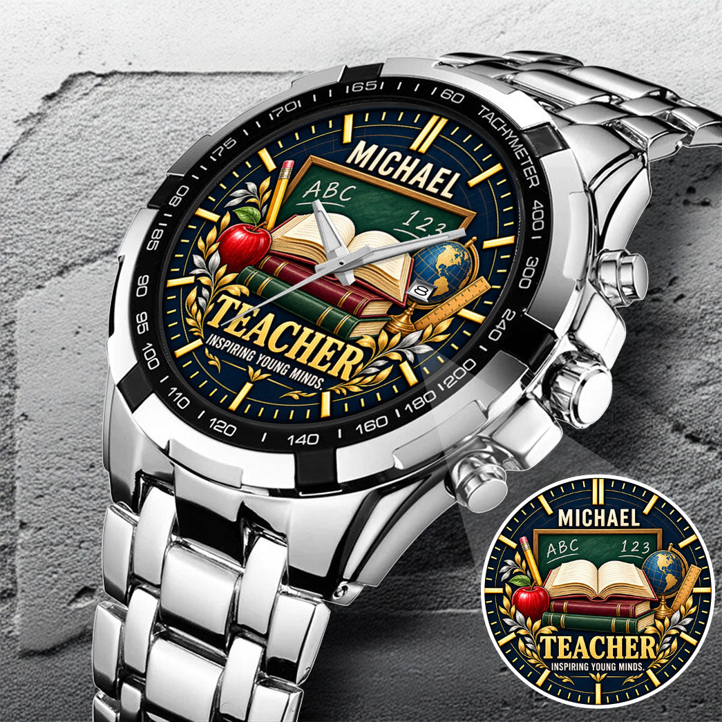 Personalized Teacher Watch – Custom Name Teacher Appreciation Gift
