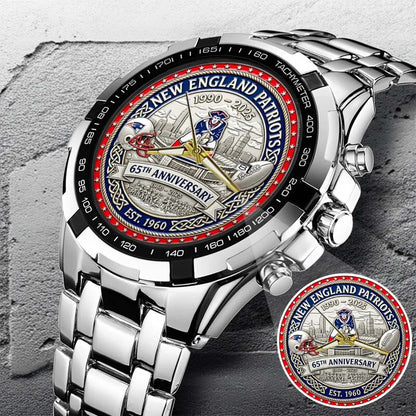 New England Patriots Champions Stainless Steel Watch
