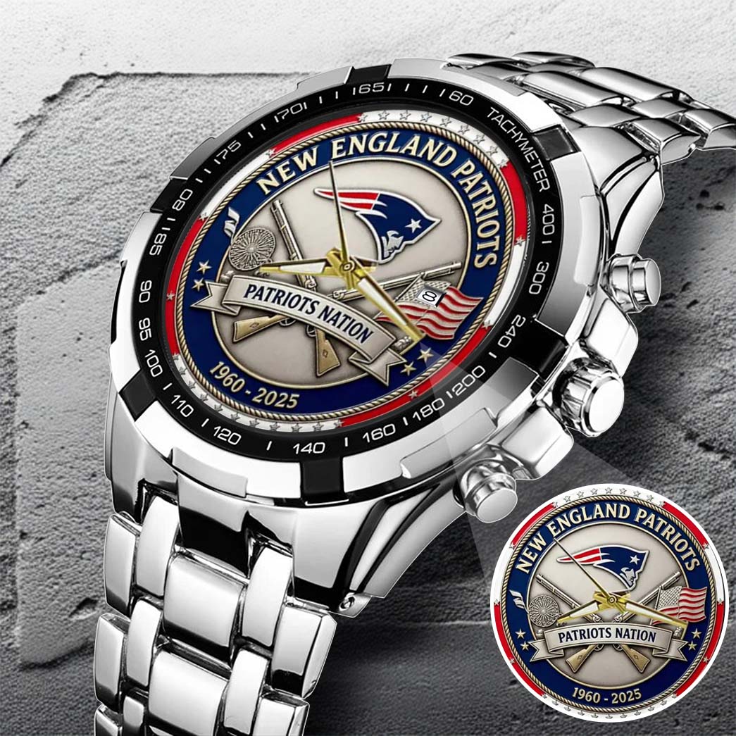 New England Patriots Champions Stainless Steel Watch