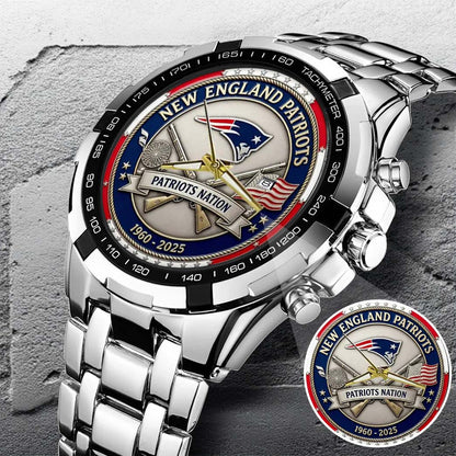 New England Patriots Champions Stainless Steel Watch