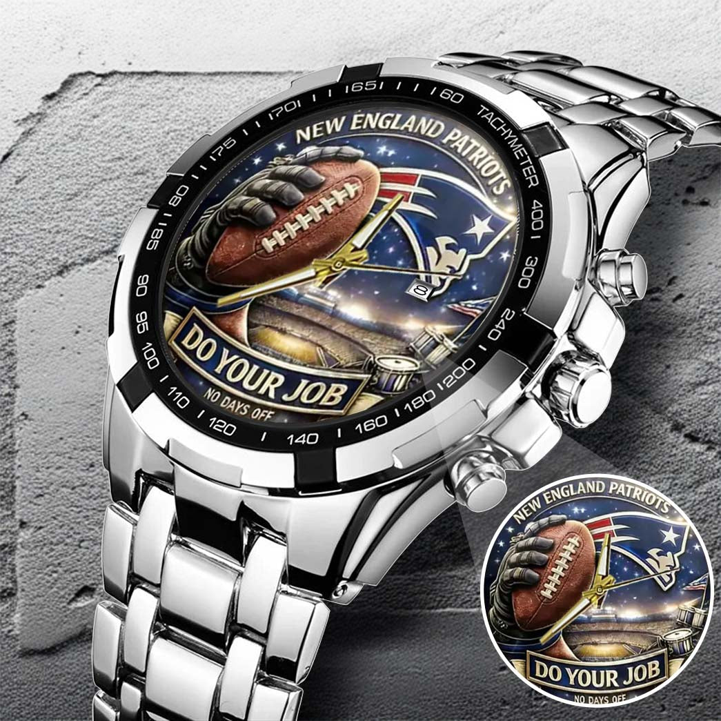 New England Patriots Champions Stainless Steel Watch