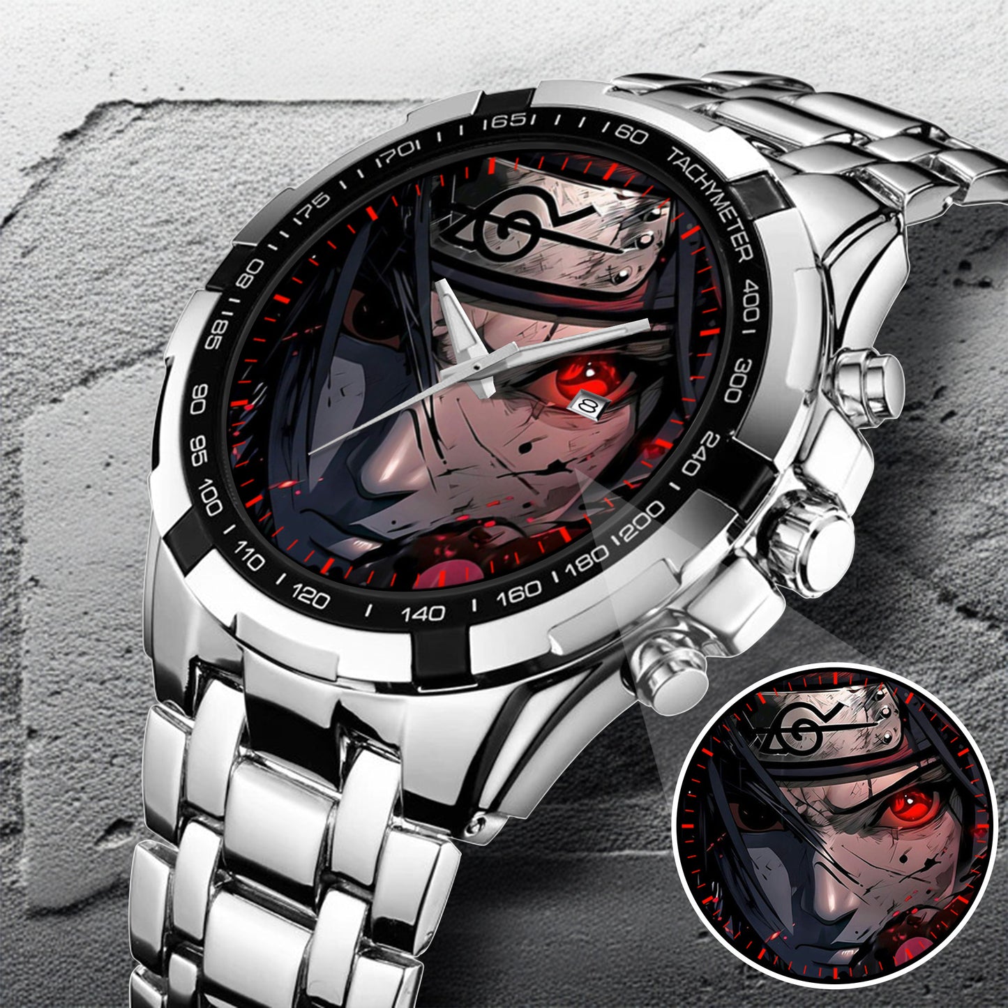 Anime Akatsuki Itachi Uchiha Mangekyou Sharingan Art Watch