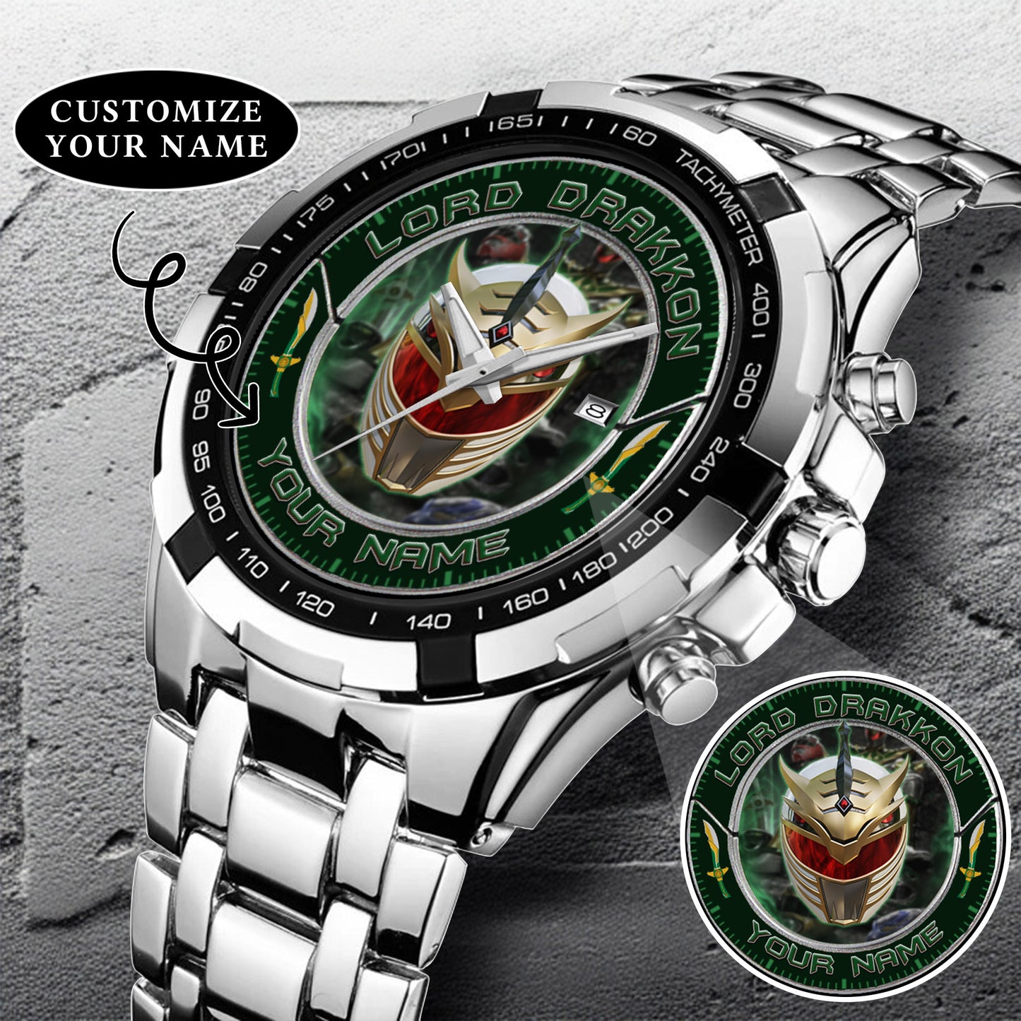 Power Rangers Lord Drakkon Helmet Custom Name Watch