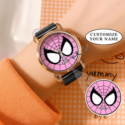 Custom Spider Matching Couple Watches – Personalized Name Edition