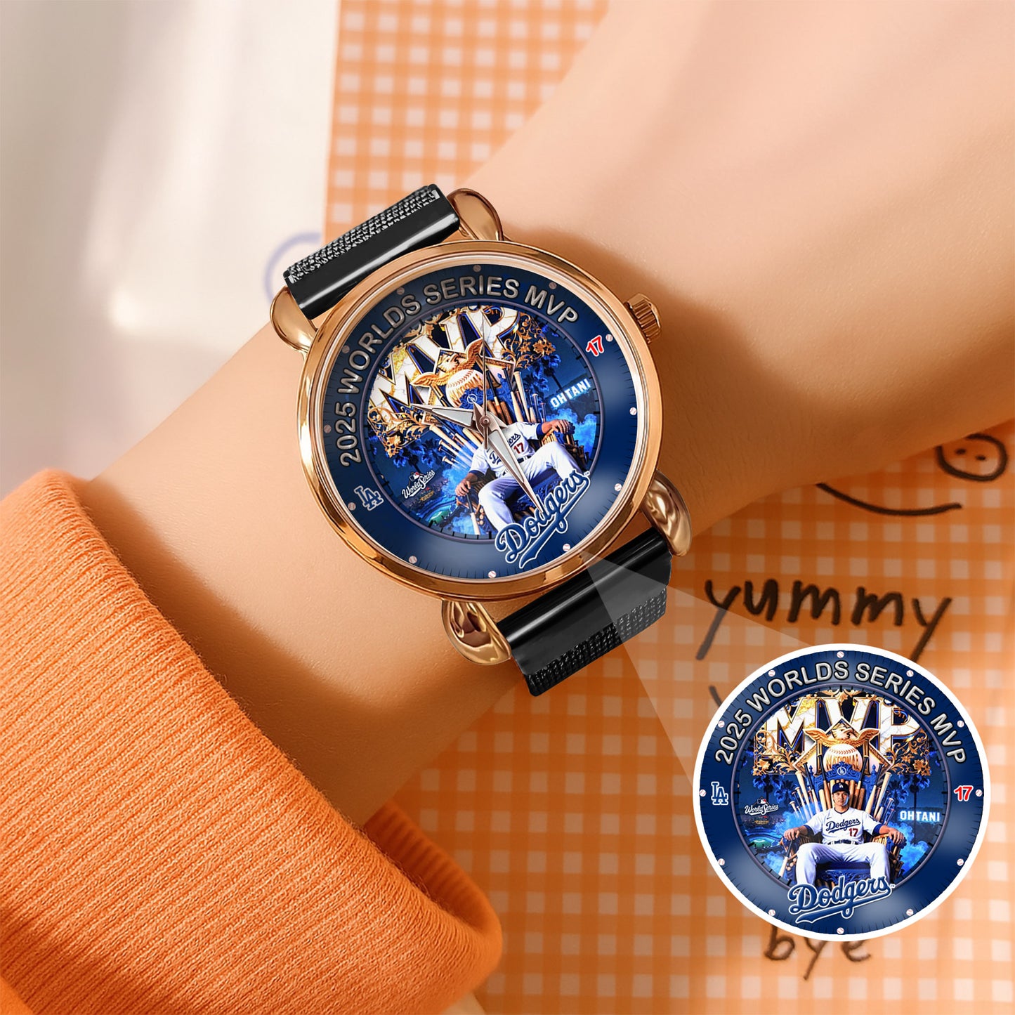 LA Dodgers 2025 Worlds Series Shohei The Goat Champion Watch