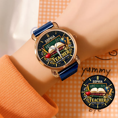 Personalized Teacher Watch – Custom Name Teacher Appreciation Gift