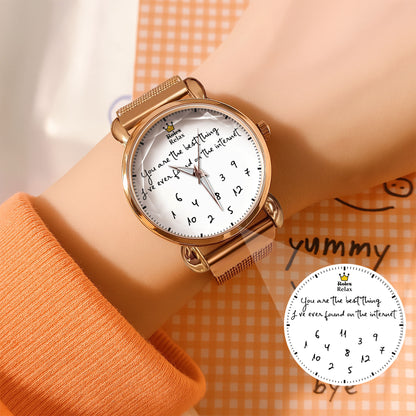 Custom Message Watch for Him – Unique Gift for Boyfriend, Husband, Anniversary & Valentine’s Day