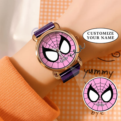 Custom Spider Matching Couple Watches – Personalized Name Edition