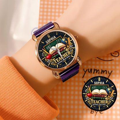 Personalized Teacher Watch – Custom Name Teacher Appreciation Gift